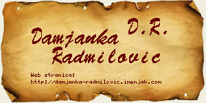 Damjanka Radmilović vizit kartica